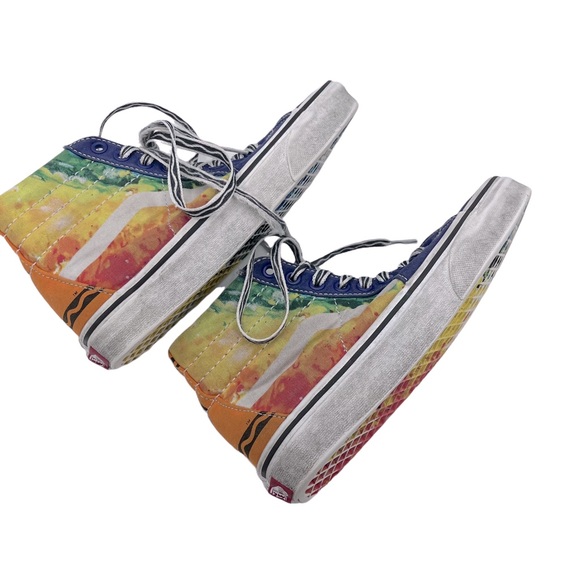 Vans x Crayola Sk8-Hi Mash Up Melt Skate Shoe - Multicolour Size 4 - Picture 2 of 7